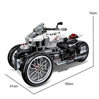 Thumbnail for Building Blocks MOC Honda Neo Wing Bike RC Motorcycle Bricks Toy 91024 - 3