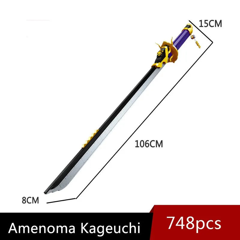 Building Blocks MOC Idea Movie Games Amenoma Kageuchi Knife Bricks Toy Construction Set Toys - 1