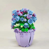 Thumbnail for Building Blocks MOC Idea Potted Bellflower Plant Bricks Kids Toys - 5