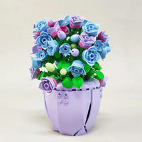 Thumbnail for Building Blocks MOC Idea Potted Bellflower Plant Bricks Kids Toys - 7