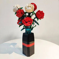 Thumbnail for Building Blocks MOC Idea Potted Rose Flower Plant Bricks Kids Toys Construction Set Toys - 5