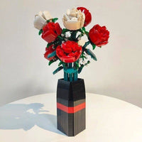 Thumbnail for Building Blocks MOC Idea Potted Rose Flower Plant Bricks Kids Toys - 4