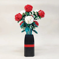 Thumbnail for Building Blocks MOC Idea Potted Rose Flower Plant Bricks Kids Toys Construction Set Toys - 7