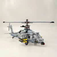 Thumbnail for Building Blocks MOC Military Airborne Attack Fighter Helicopter Bricks Toys Construction Set Toys - 4