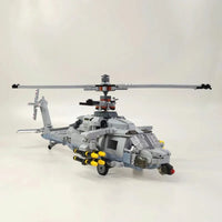 Thumbnail for Building Blocks MOC Military Airborne Attack Fighter Helicopter Bricks Toys - 4