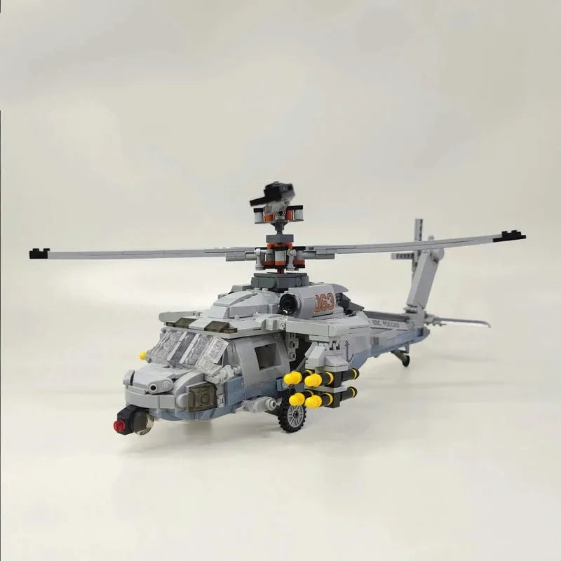 Building Blocks MOC Military Airborne Attack Fighter Helicopter Bricks Toys - 5