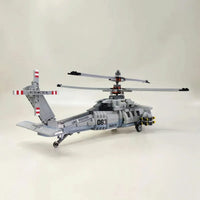 Thumbnail for Building Blocks MOC Military Airborne Attack Fighter Helicopter Bricks Toys - 3