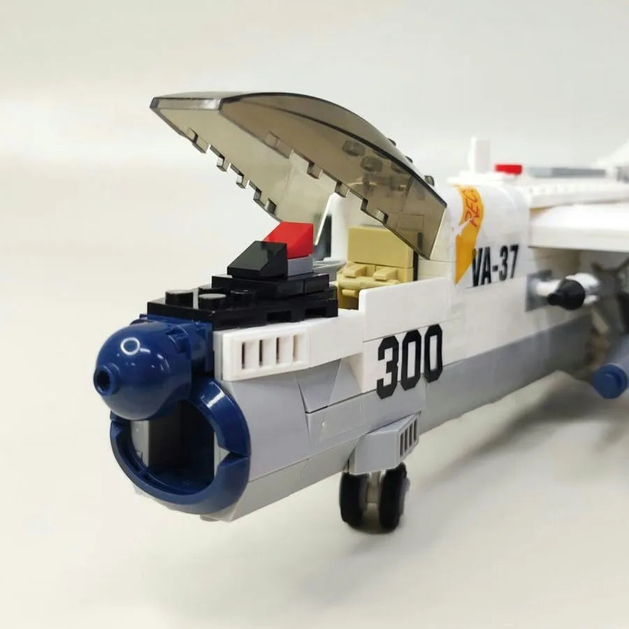 Building Blocks MOC Military Aircraft A - 7 Fighter Jet Attack Plane Bricks Toys - 2