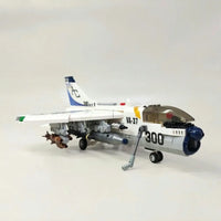 Thumbnail for Building Blocks MOC Military Aircraft A - 7 Fighter Jet Attack Plane Bricks Toys - 6