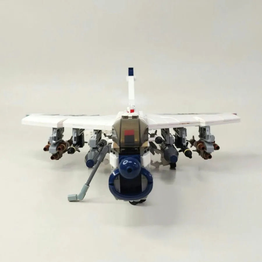 Building Blocks MOC Military Aircraft A - 7 Fighter Jet Attack Plane Bricks Toys - 4