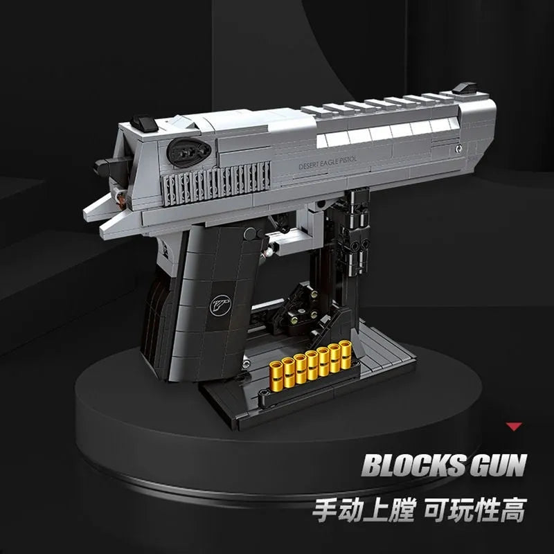 Building Blocks MOC Military Desert Eagle Pistol Gun Bricks Toys 92400 - 4