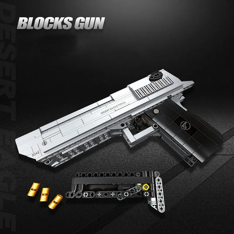 Building Blocks MOC Military Desert Eagle Pistol Gun Bricks Toys 92400 - 5