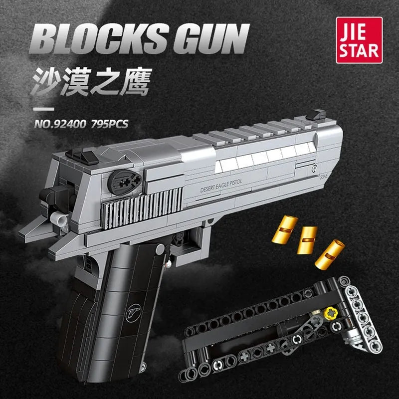 Building Blocks MOC Military Desert Eagle Pistol Gun Bricks Toys 92400 - 2