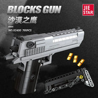 Thumbnail for Building Blocks MOC Military Desert Eagle Pistol Gun Bricks Toys 92400 - 2