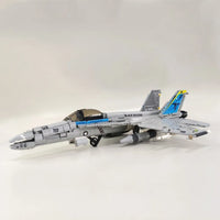 Thumbnail for Building Blocks MOC Military F-18 Fighter Jet Aircraft Kids Bricks Toys - 3