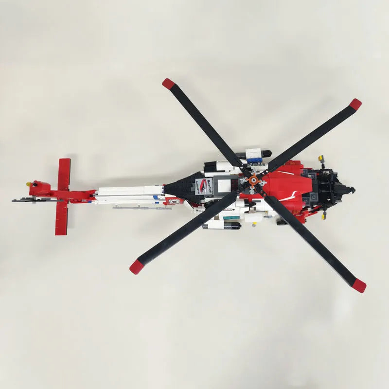 Building Blocks MOC Military MH-60T Armed Rescue Helicopter Bricks Toys - 4