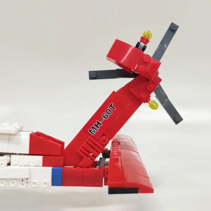Building Blocks MOC Military MH-60T Armed Rescue Helicopter Bricks Toys - 9