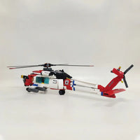 Thumbnail for Building Blocks MOC Military MH-60T Armed Rescue Helicopter Bricks Toys - 7