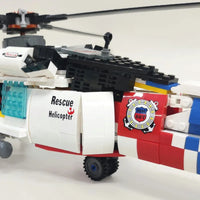 Thumbnail for Building Blocks MOC Military MH-60T Armed Rescue Helicopter Bricks Toys - 6
