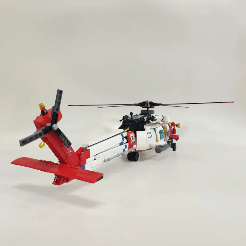 Building Blocks MOC Military MH-60T Armed Rescue Helicopter Bricks Toys - 5