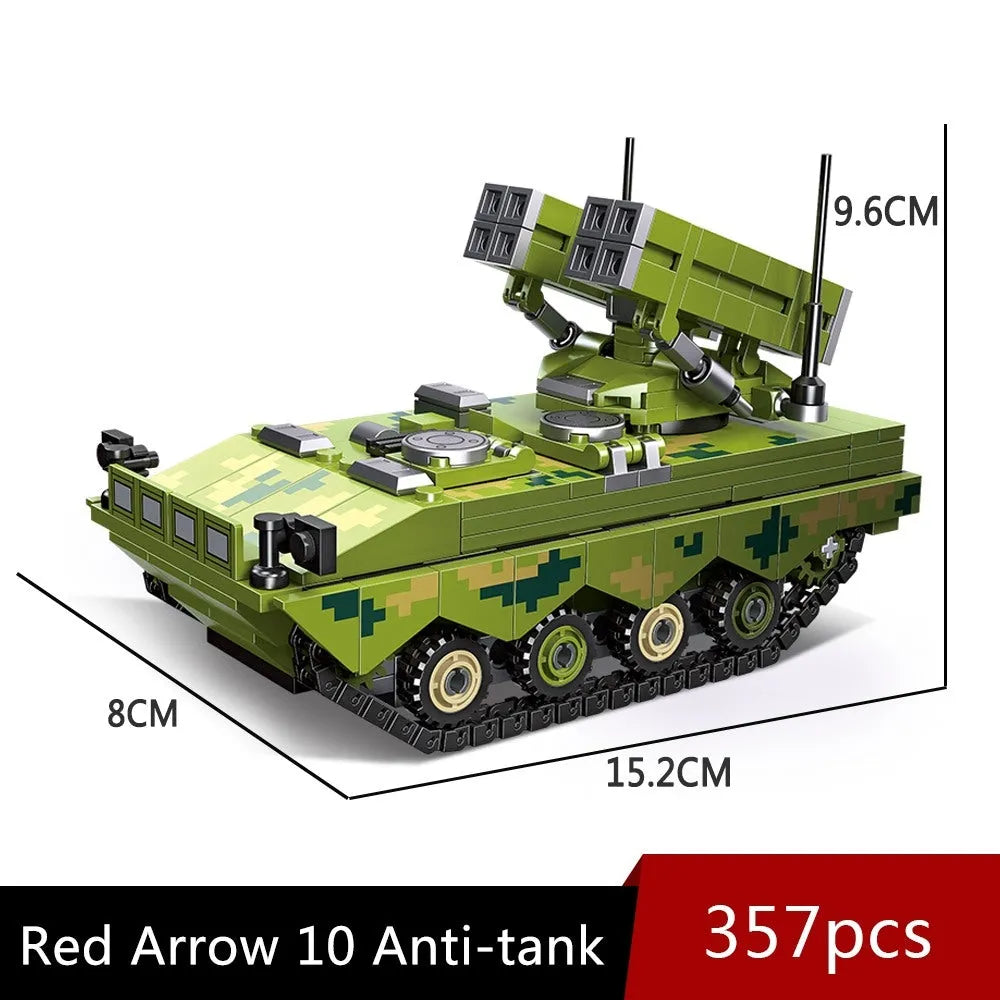 Building Blocks MOC Military Red Arrow 10 Anti Tank Missile Bricks Toy - 1