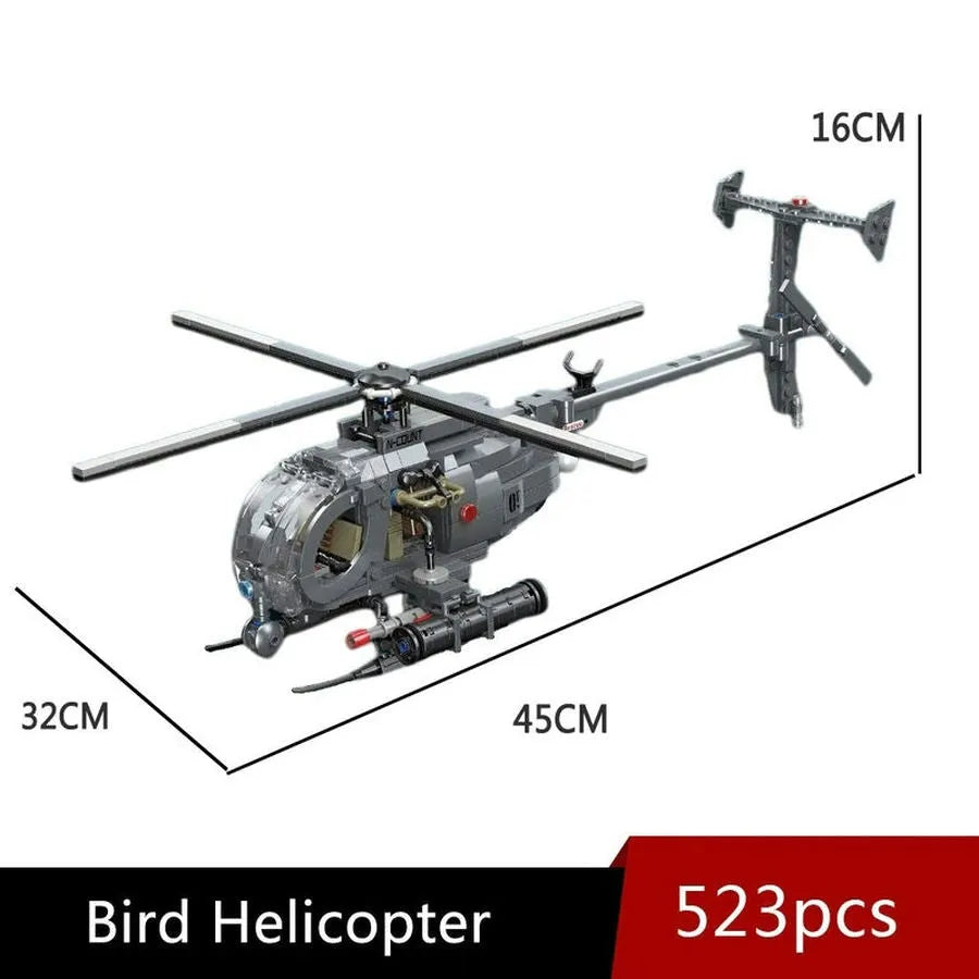 Building Blocks MOC Military Rocket Attack Bird Helicopter Bricks Toys - 1