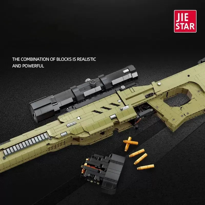 Building Blocks MOC Military Super AWP Sniper Rifle Gun Bricks Toy 58022 - 2