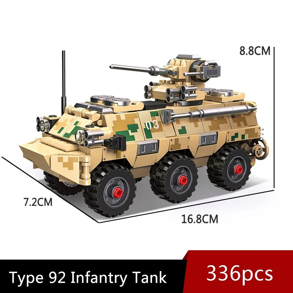 Building Blocks MOC Military Type 92 Infantry Fighting Vehicle Bricks Toys Construction Set Toys - 1