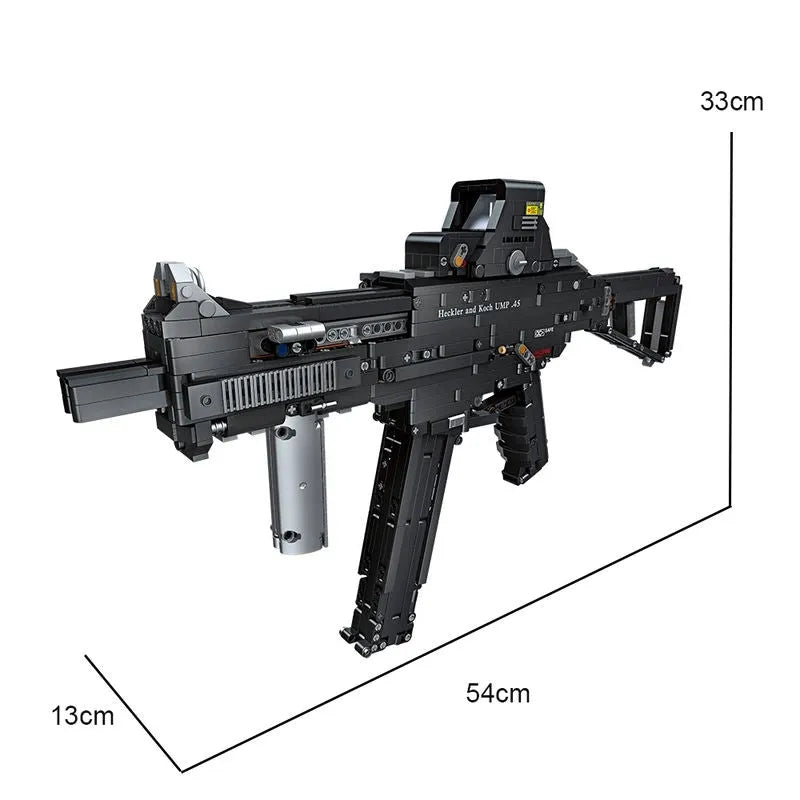 Building Blocks MOC Military UMP45 SMG Gun Assault Rifle Bricks Toy - 5