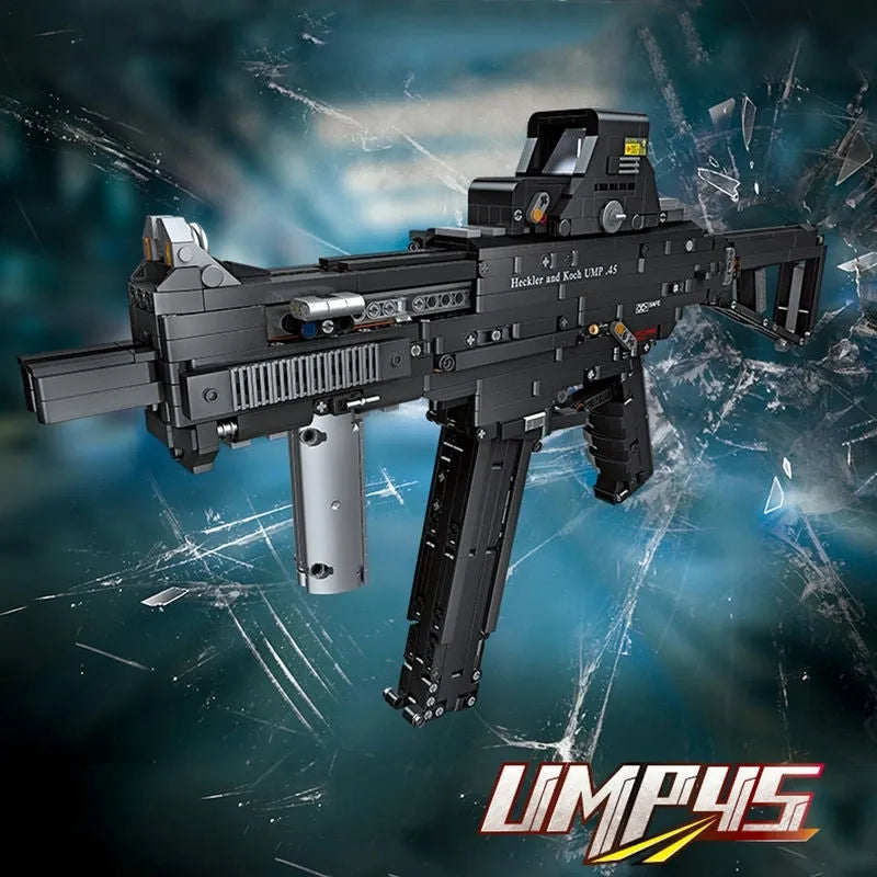 Building Blocks MOC Military UMP45 SMG Gun Assault Rifle Bricks Toy - 6