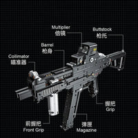 Thumbnail for Building Blocks MOC Military UMP45 SMG Gun Assault Rifle Bricks Toy - 3