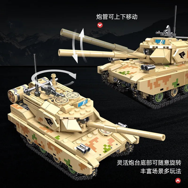 Building Blocks MOC Military WW2 Type 15 Light Tank Bricks Toy 61059 Construction Set Toys - 4