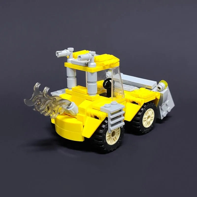 Building Blocks MOC Mini City Scraper Shovel Trucks Bricks Toys - 3