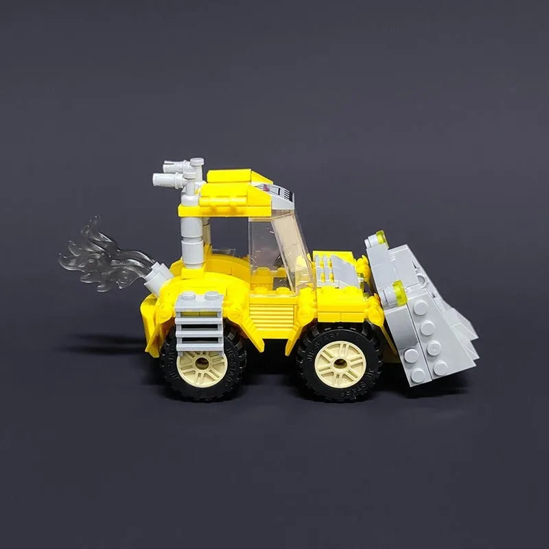 Building Blocks MOC Mini City Scraper Shovel Trucks Bricks Toys - 5