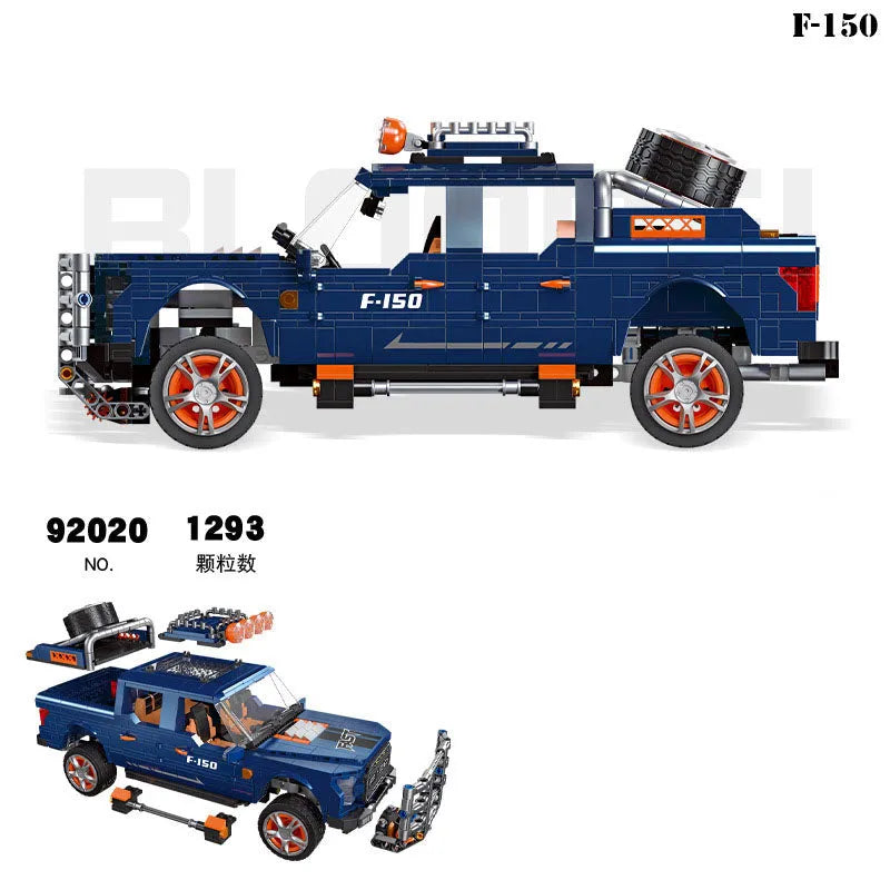 Building Blocks MOC Motorized RC Ford F-150 Raptor Pickup Truck Bricks Toy - 5