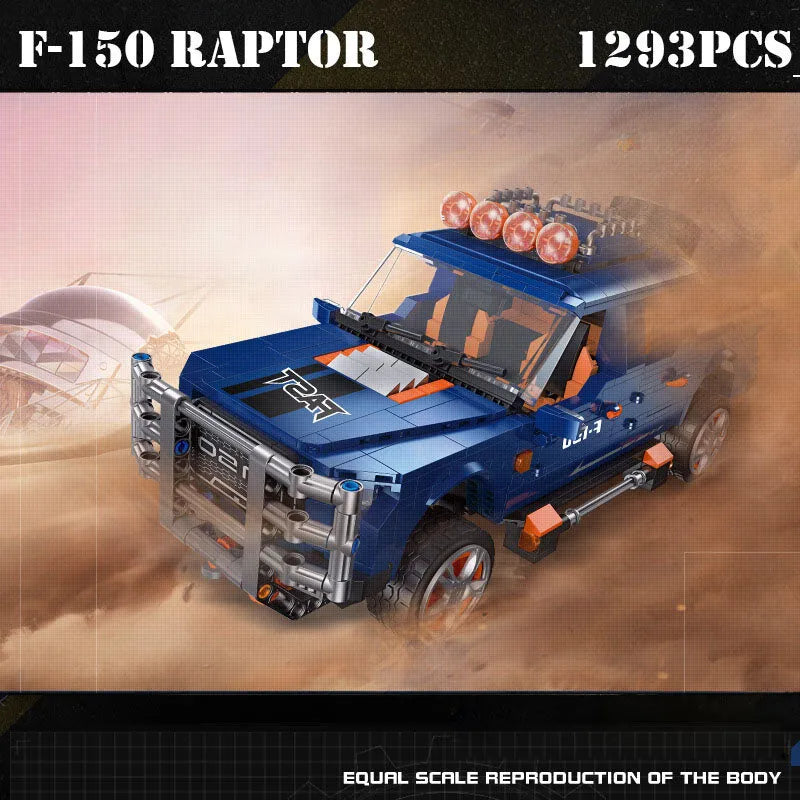 Building Blocks MOC Motorized RC Ford F-150 Raptor Pickup Truck Bricks Toy - 6