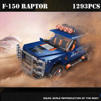 Thumbnail for Building Blocks MOC Motorized RC Ford F-150 Raptor Pickup Truck Bricks Toy - 6