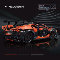 Thumbnail for Building Blocks MOC RC Motorized P1 Hypercar Super Racing Car Bricks Toy 91104 - 6