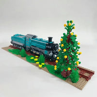 Thumbnail for Building Blocks MOC Retro Steam Train Locomotive Bricks Toys 59020 - 8