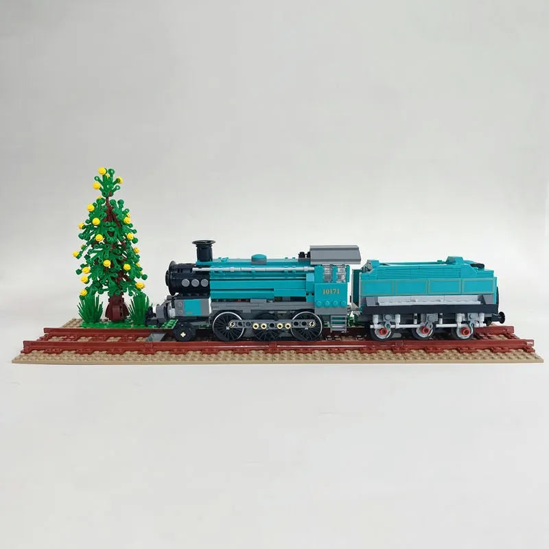 Building Blocks MOC Retro Steam Train Locomotive Bricks Toys 59020 - 5