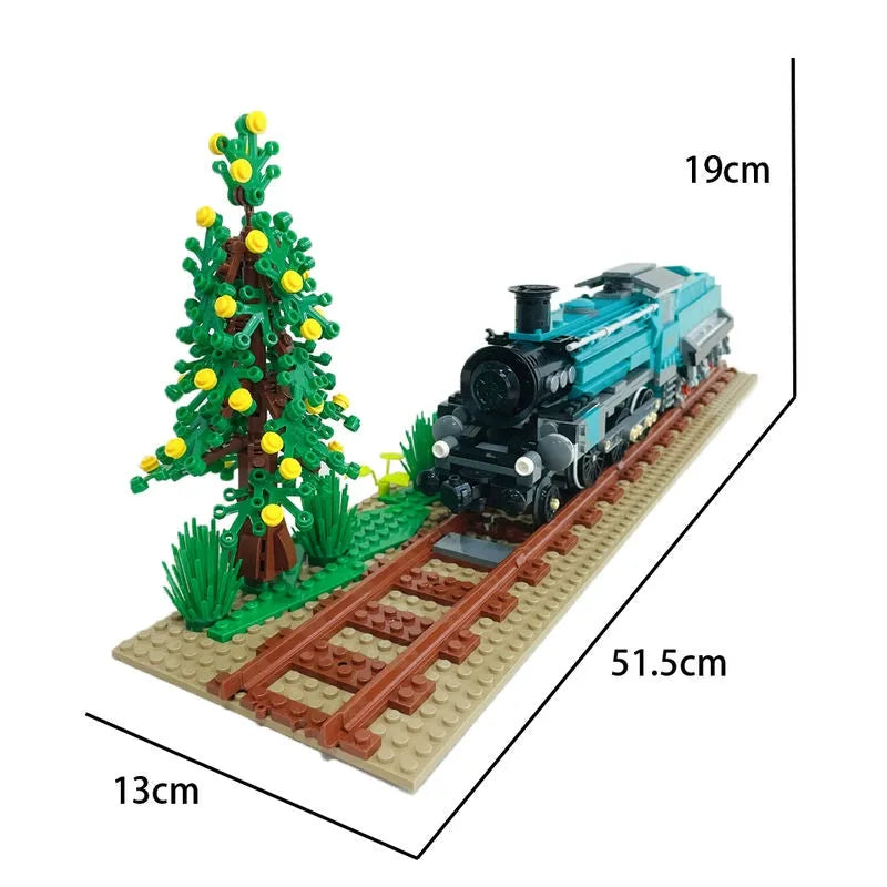 Building Blocks MOC Retro Steam Train Locomotive Bricks Toys 59020 - 2