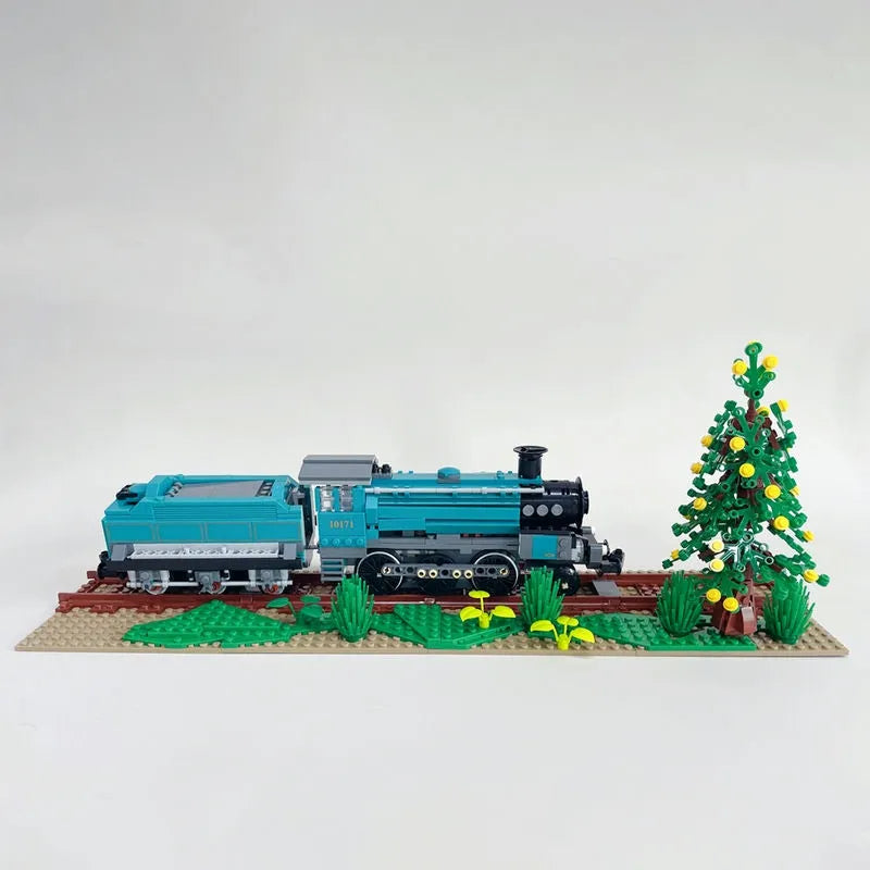 Building Blocks MOC Retro Steam Train Locomotive Bricks Toys 59020 Construction Set Toys - 3