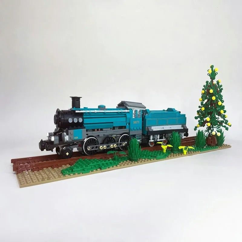 Building Blocks MOC Retro Steam Train Locomotive Bricks Toys 59020 - 10