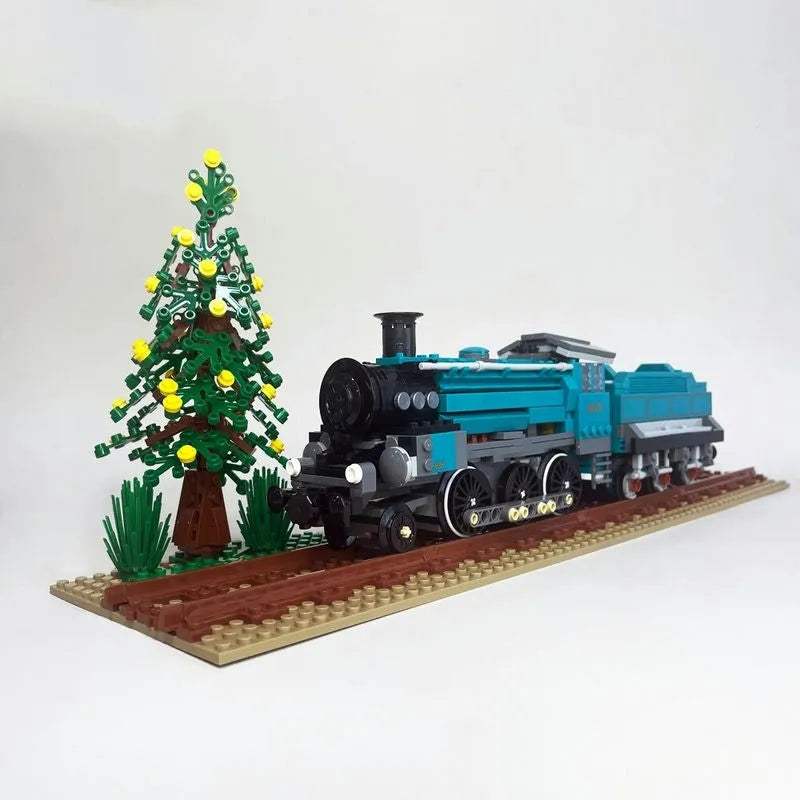 Building Blocks MOC Retro Steam Train Locomotive Bricks Toys 59020 Construction Set Toys - 9