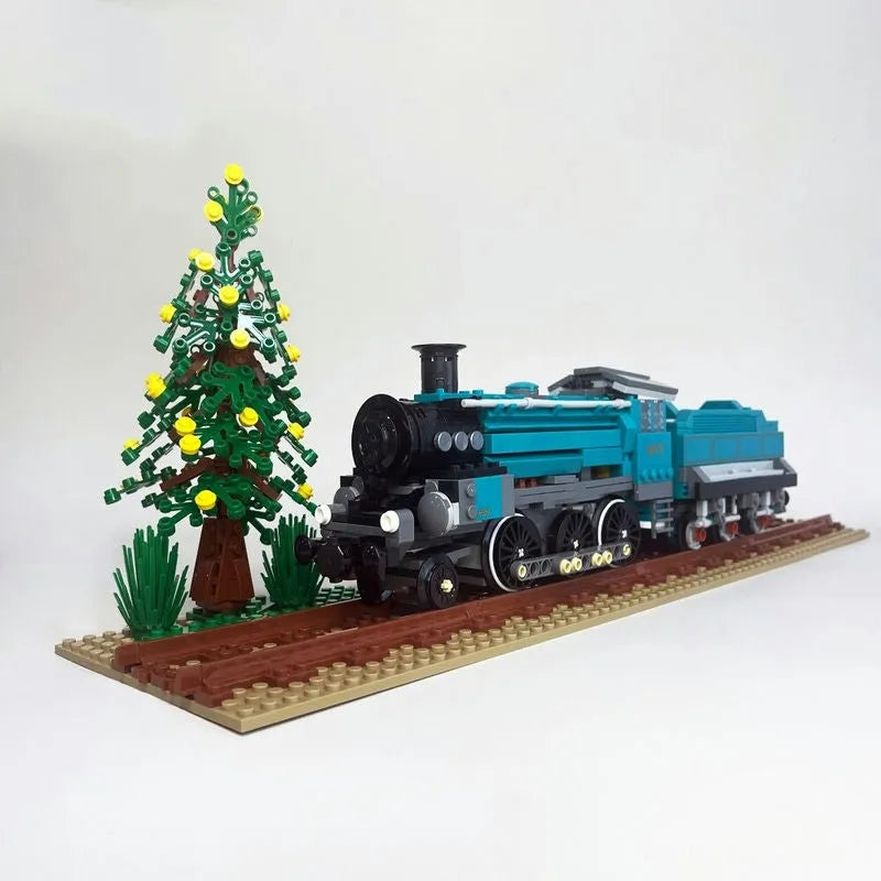Building Blocks MOC Retro Steam Train Locomotive Bricks Toys 59020 - 9