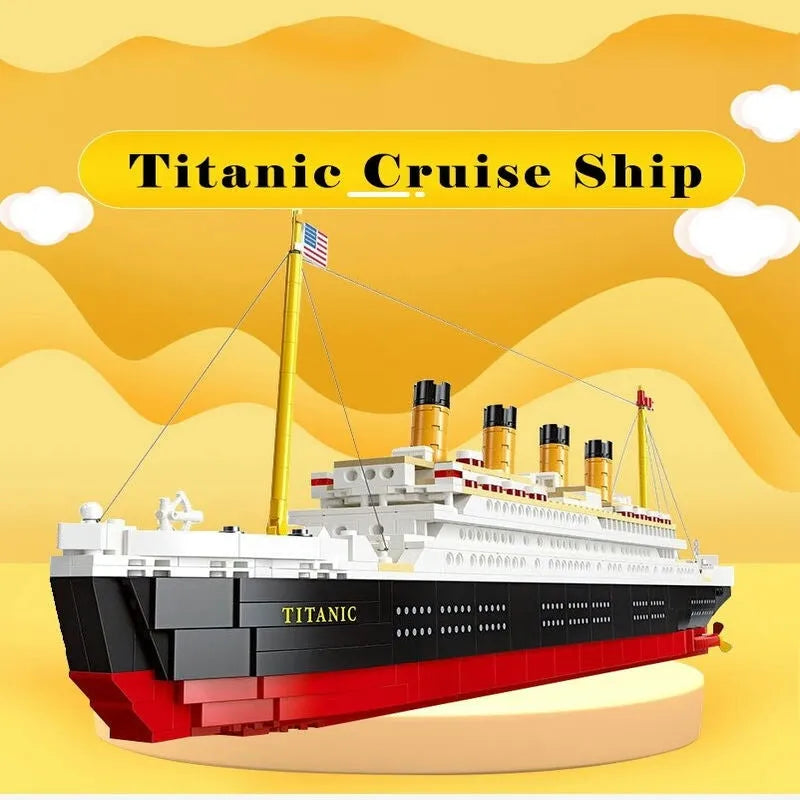Building Blocks MOC RMS Titanic Cruiser Steam Ship Boat Bricks Toy - 3