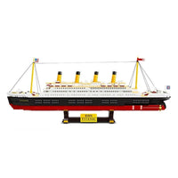 Thumbnail for Building Blocks MOC RMS Titanic Cruiser Steam Ship Boat Bricks Toy - 2
