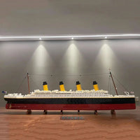 Thumbnail for Building Blocks MOC RMS Titanic Steam Ship Boat Bricks Toy 99023 - 6