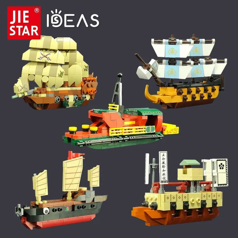 Building Blocks MOC Small South Lake Ship Red Bricks Boats Toys 36203 - 3