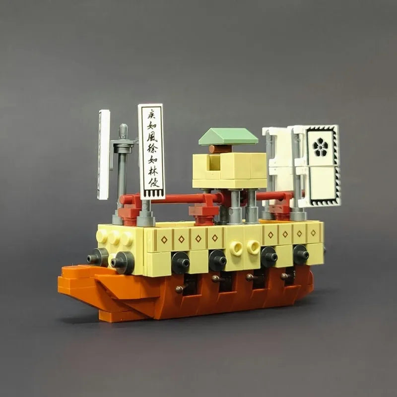 Building Blocks MOC Small Warring States Pirates Ship Bricks Toys - 4